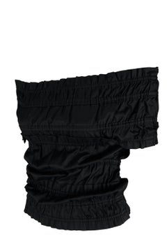 F/W 2001 Yves Saint Laurent by Tom Ford Black Ruched Cotton Strapless Top