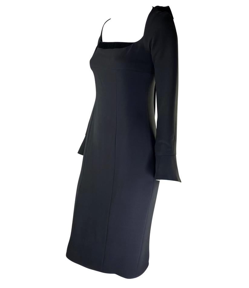 F/W 2001 Yves Saint Laurent by Tom Ford Velvet Ribbon Dress In Excellent Condition For Sale In West Hollywood, CA