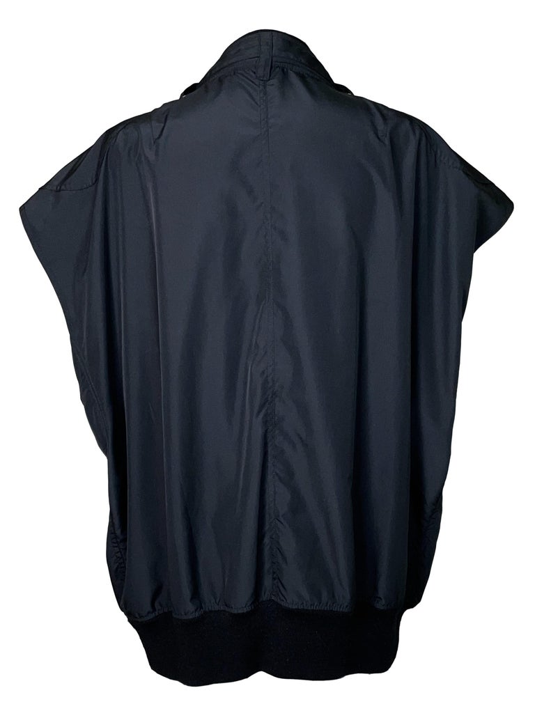 F/W 2002 Balenciaga by Nicolas Ghesquiere Runway Black Baggy Vest Top