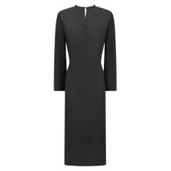 F/W 2002 Calvin Klein Collection Runway Black Keyhole High-Slit Tunic Top