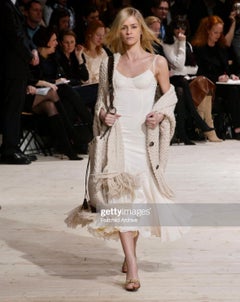 F/W 2002 Dolce & Gabbana Runway Black Silk Slip Flare Hem Dress