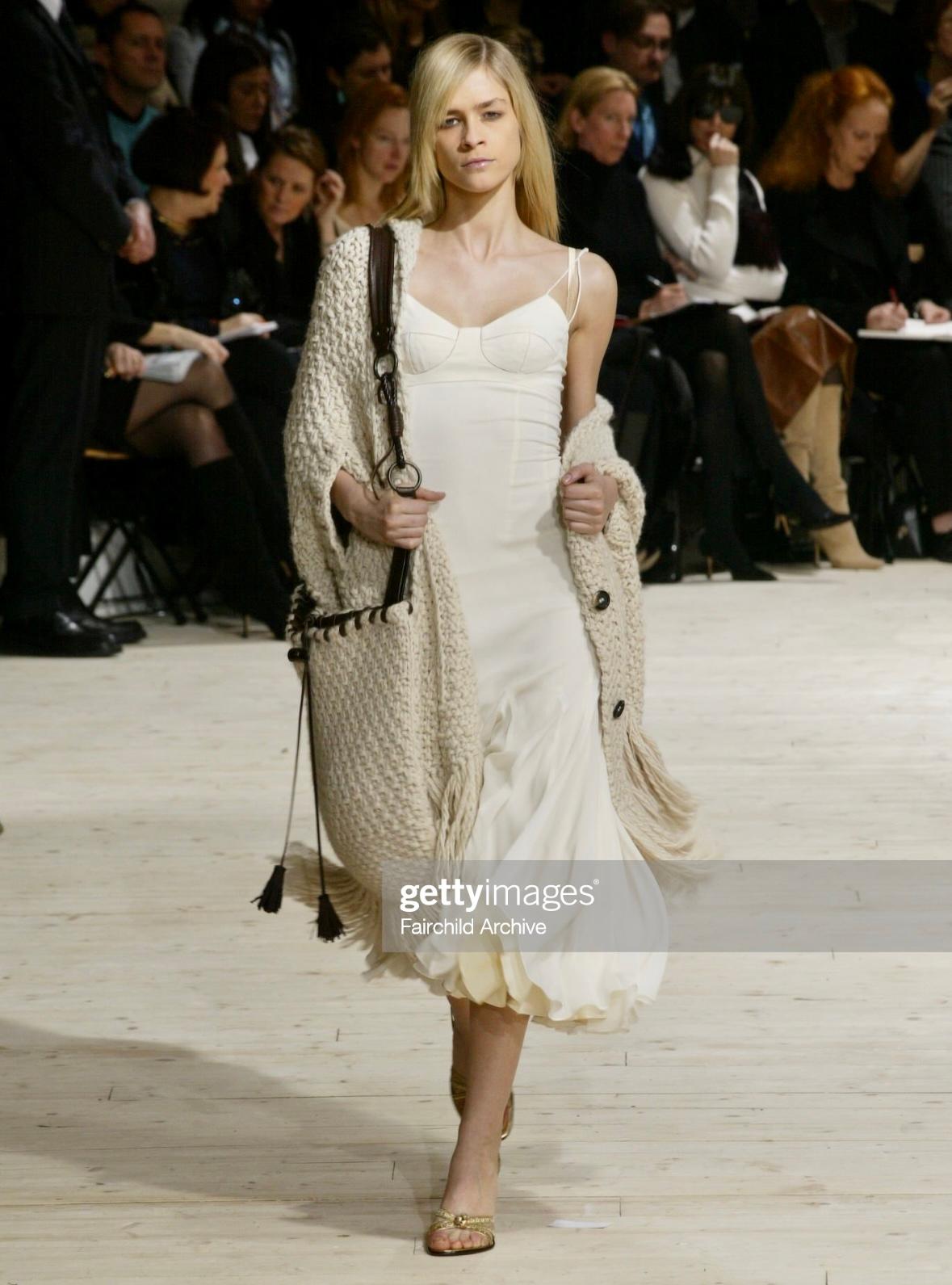 Women's F/W 2002 Dolce & Gabbana Runway Black Silk Slip Flare Hem Dress For Sale