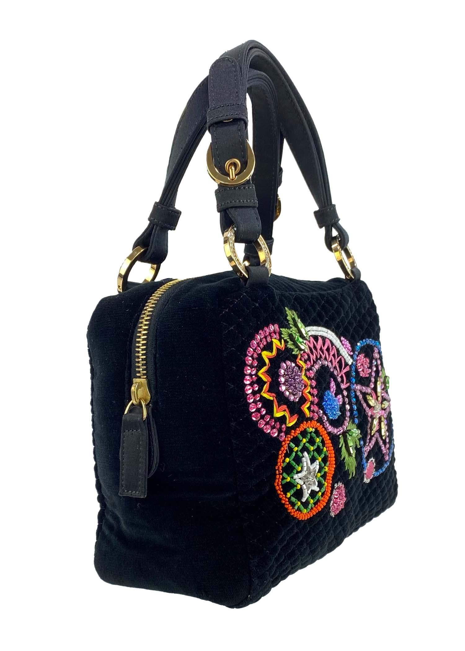 embroidered mini bag
