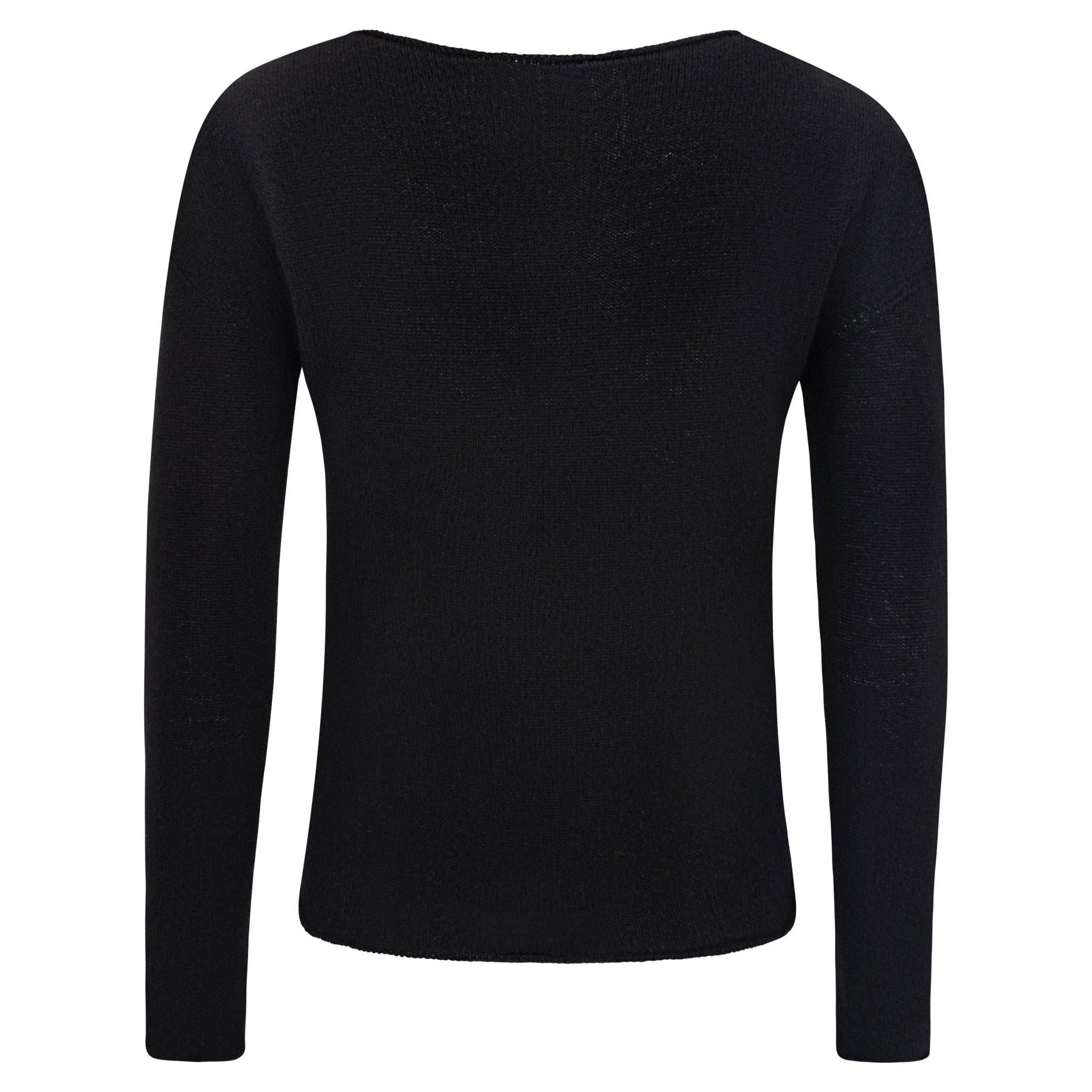 F/W 2002 Gucci by Tom Ford Black Cashmere Ribbon Lace-Up Sweater S