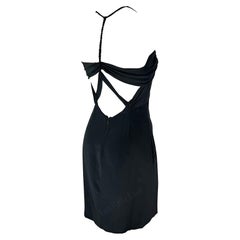 F/W 2002 Gucci by Tom Ford Black Silk Strap Mini Dress