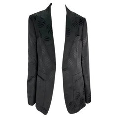 Blazer in seta jacquard viola da passerella Gucci by Tom Ford A/I 2002