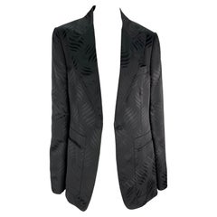 Blazer in seta jacquard viola da passerella Gucci by Tom Ford A/I 2002