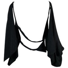 F/W 2002 Gucci Tom Ford Black Cut-Out Backless Blouse Top