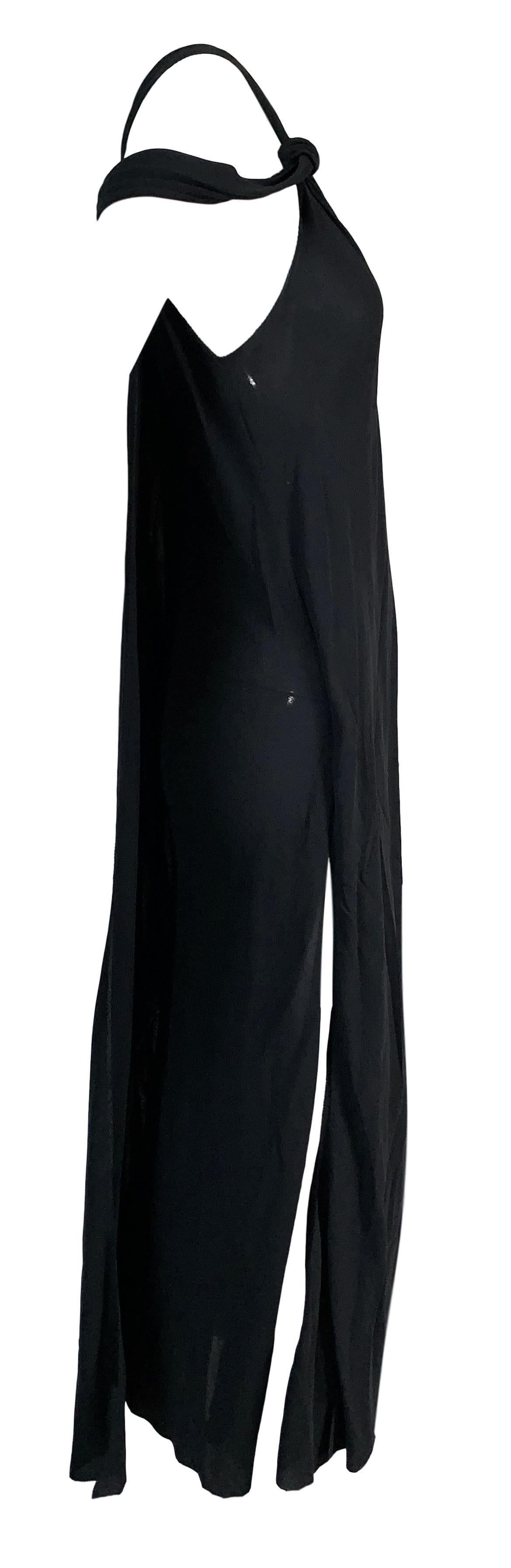 Women's F/W 2002 Gucci Tom Ford Black Grecian Column Wrap Gown Dress