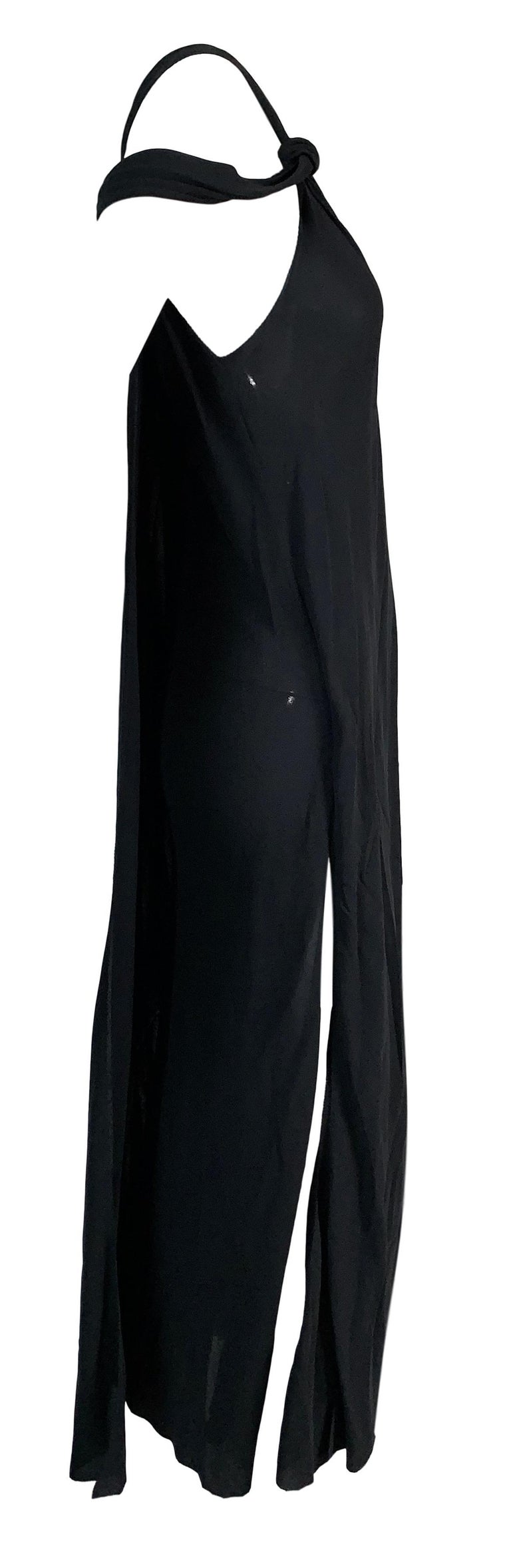 F/W 2002 Gucci Tom Ford Black Grecian Column Wrap Gown Dress at 1stDibs