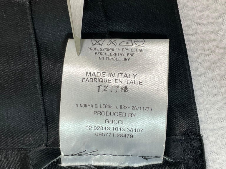 F/W 2002 Gucci Tom Ford Runway Black Satin Wide Corset Waist Cincher Belt For Sale 1