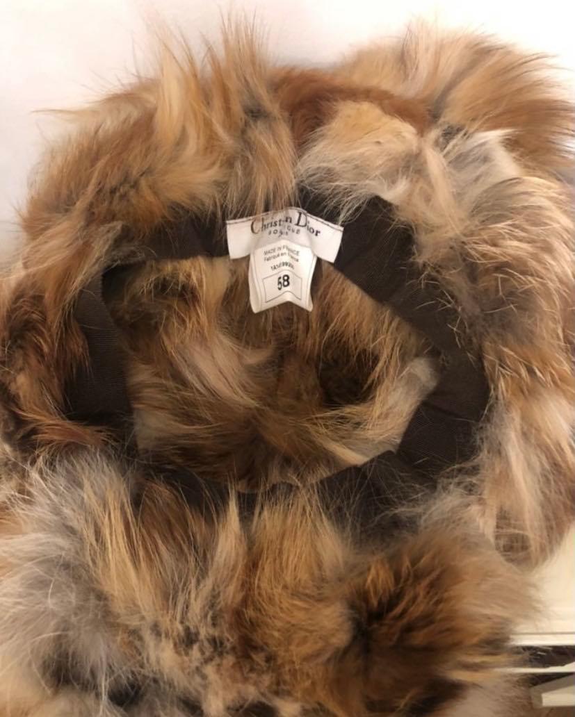 F/W 2002 Rare Vintage John Galliano for Christian Dior Fur Hat 2