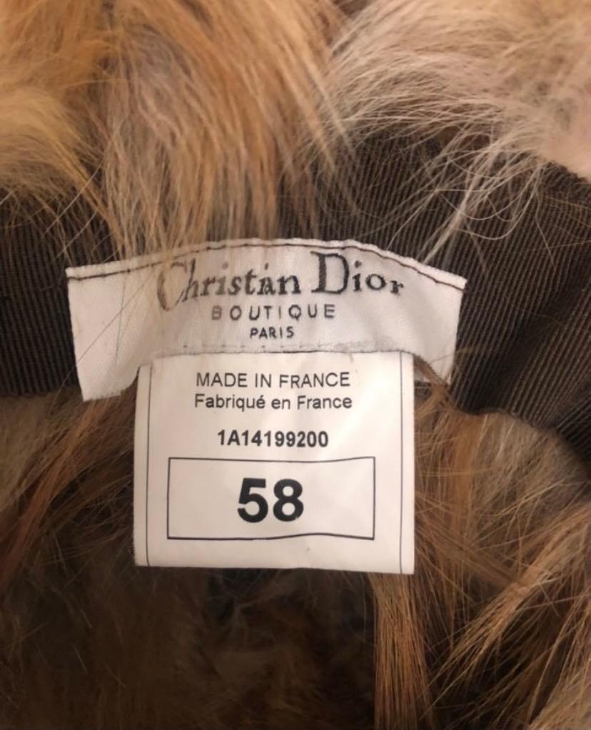 F/W 2002 Rare Vintage John Galliano for Christian Dior Fur Hat  5