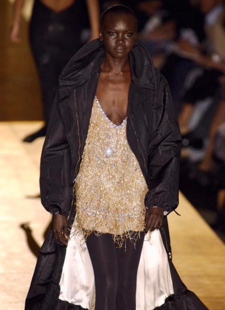 roberto cavalli beaded fringe dress Roberto Cavalli Fall/Winter 2002 Beaded Fringe Dress