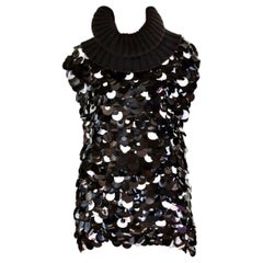 F/W 2002 Vintage Dolce & Gabbana embellished knit sweater mini dress