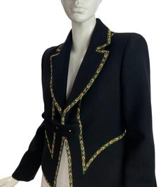 F/W 2002 Vintage Gianni Versace Couture Black Blazer 42 - 6 *New with tags*