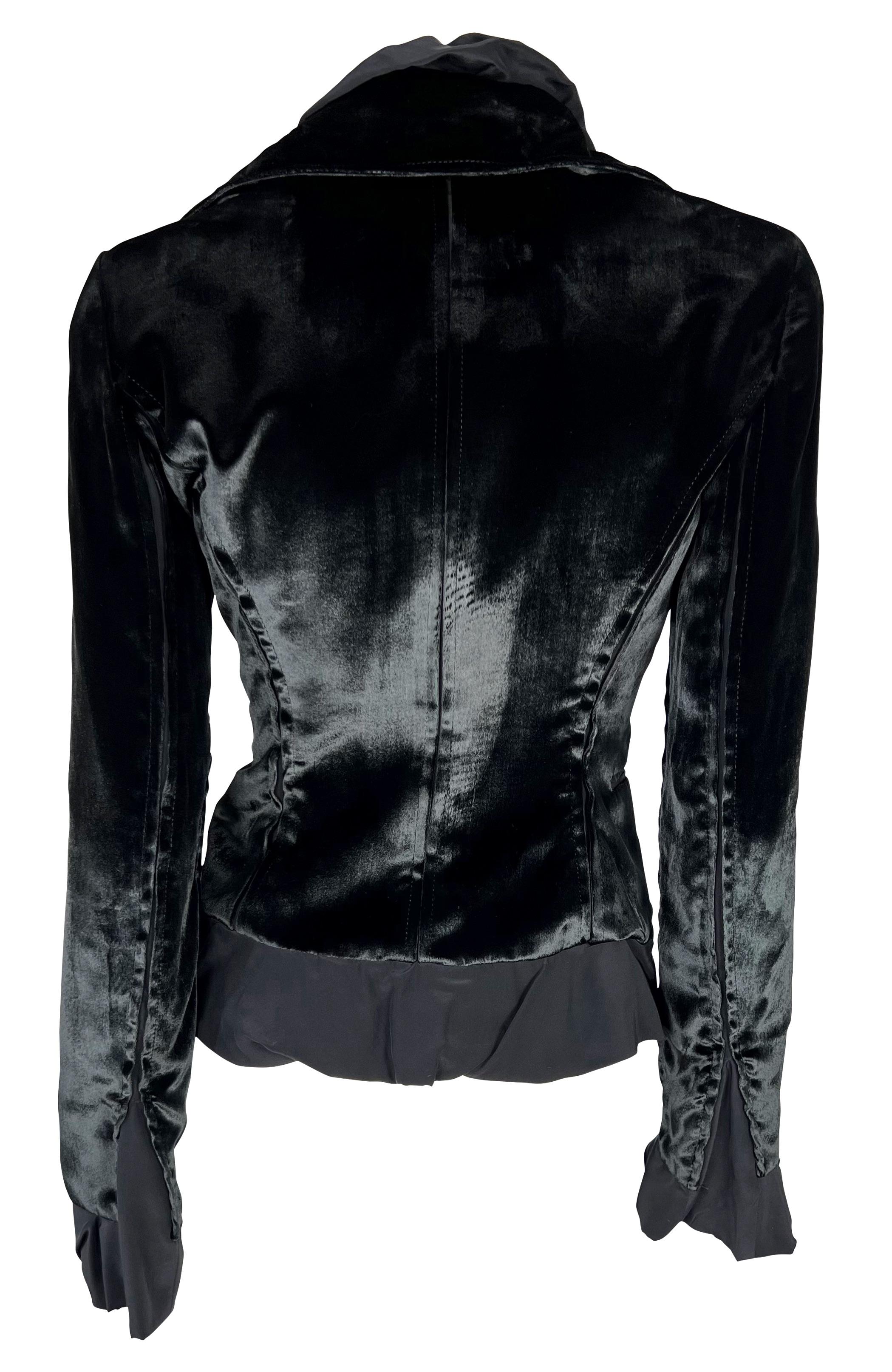 leather ruffle jacket