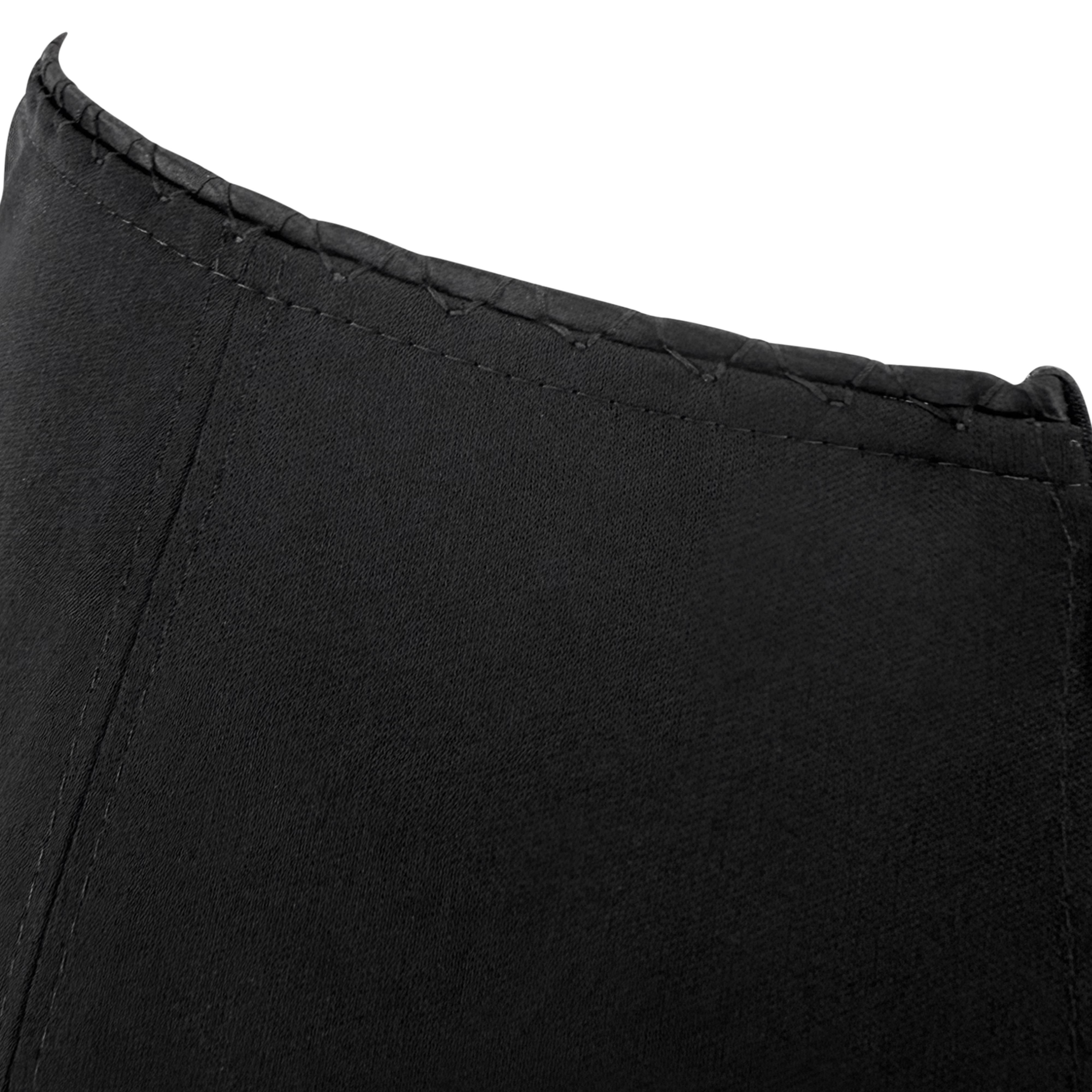 F/W 2002 Yves Saint Laurent by Tom Ford Satin Trim Black Bodycon Flare Skirt en vente 1