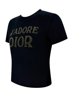 F/W 2003 Christian Dior by John Galliano 'J'Adore Dior' Black T-Shirt