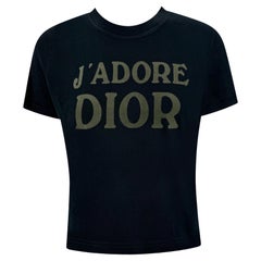 F/W 2003 Christian Dior by John Galliano 'J'Adore Dior' Black T-Shirt