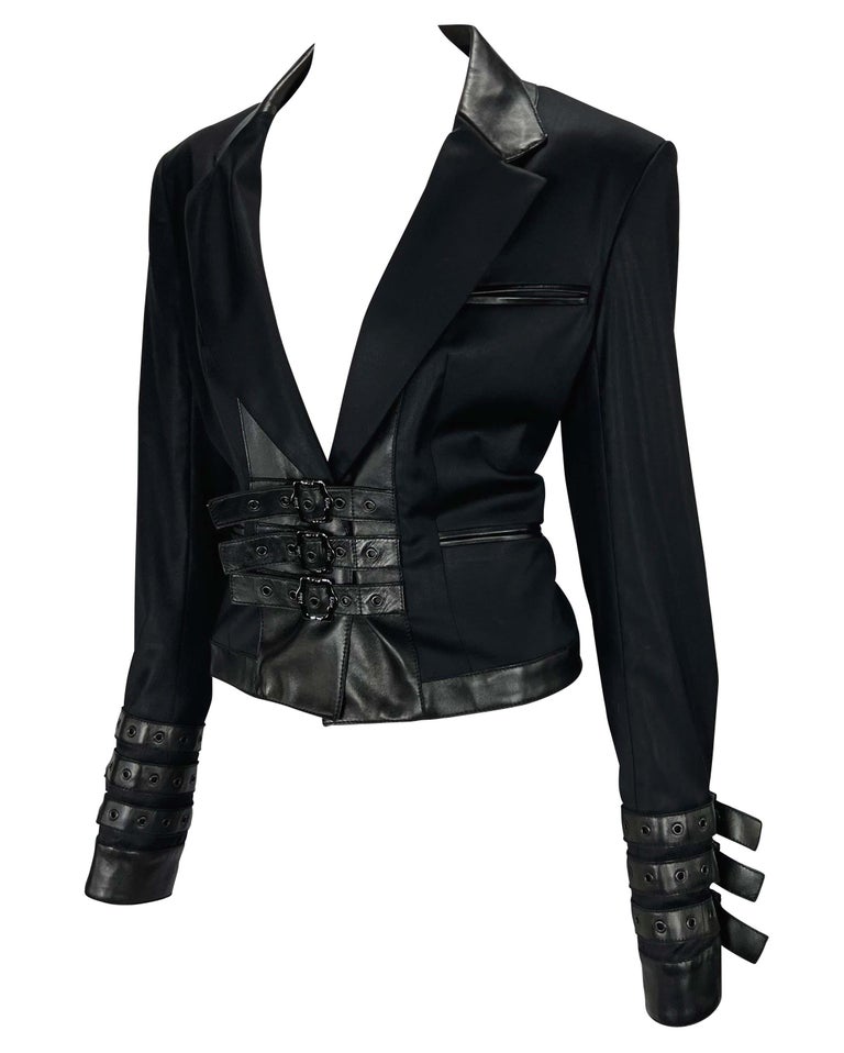 F/W 2003 Christian Dior by John Galliano Leather Bondage Buckle 
