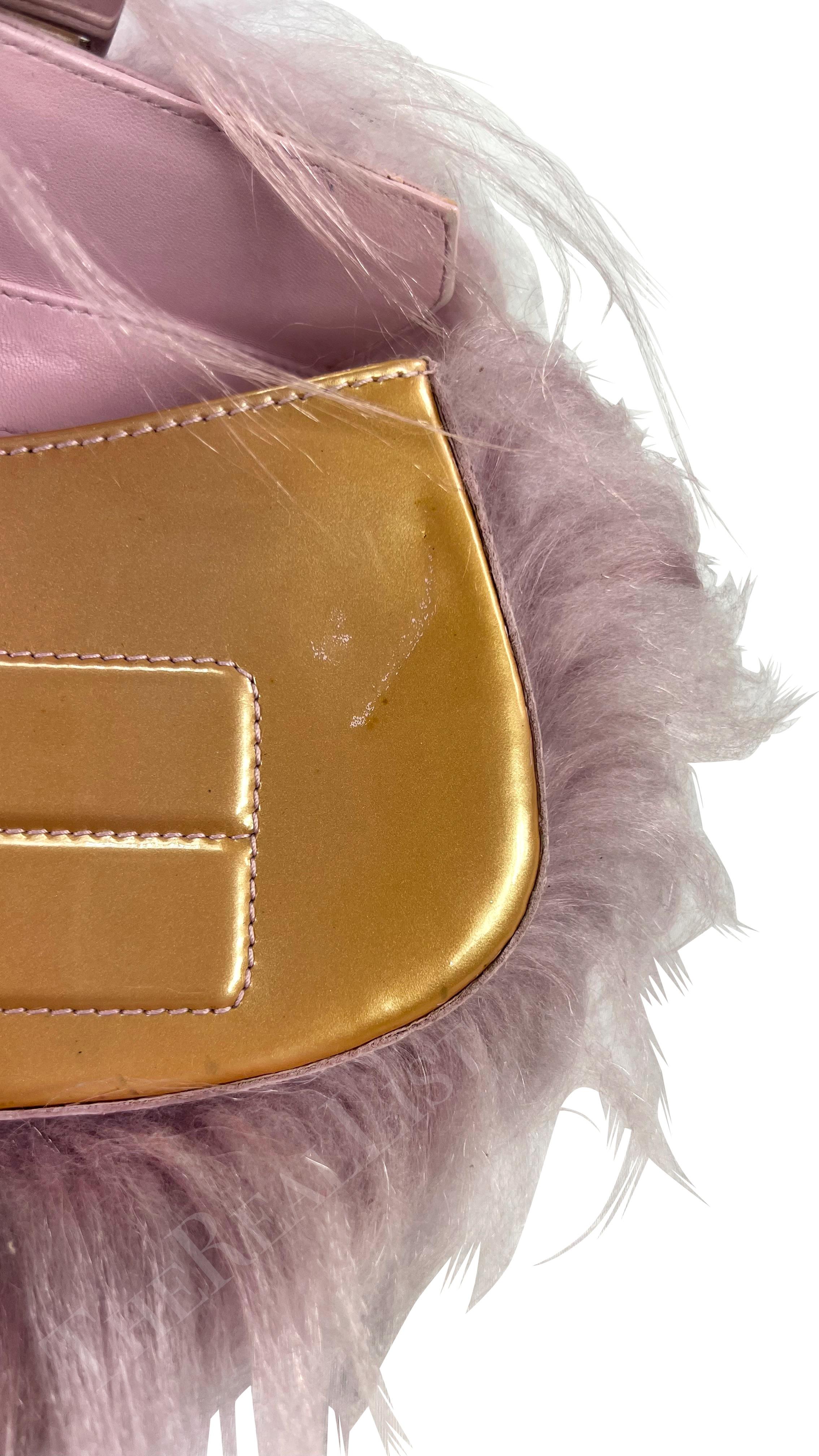 F/W 2003 Christian Dior by John Galliano Light Pink Fur Colombus Clutch Wristlet For Sale 6
