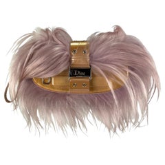 Vintage F/W 2003 Christian Dior by John Galliano Light Pink Fur Colombus Clutch Wristlet