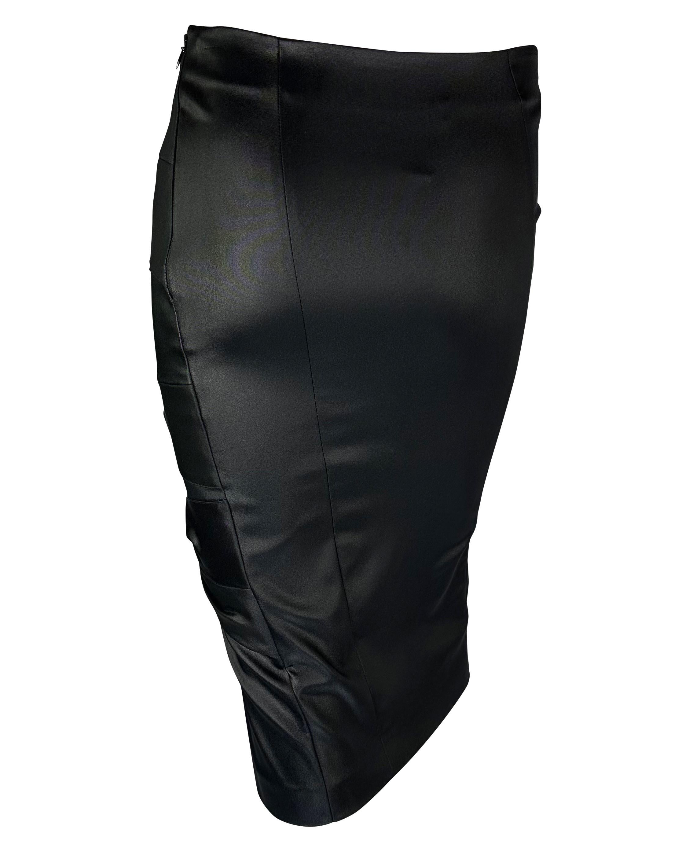 F/W 2003 Christian Dior by John Galliano Tie Accent Bodycon Stretch Skirt For Sale 1