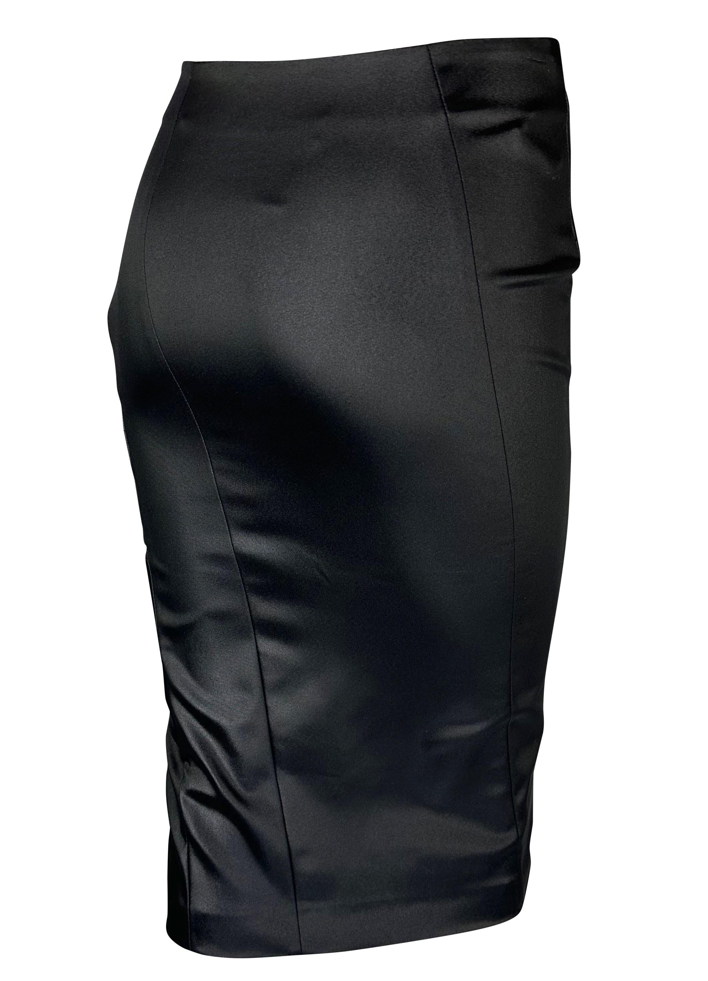 F/W 2003 Christian Dior by John Galliano Tie Accent Bodycon Stretch Skirt For Sale 2