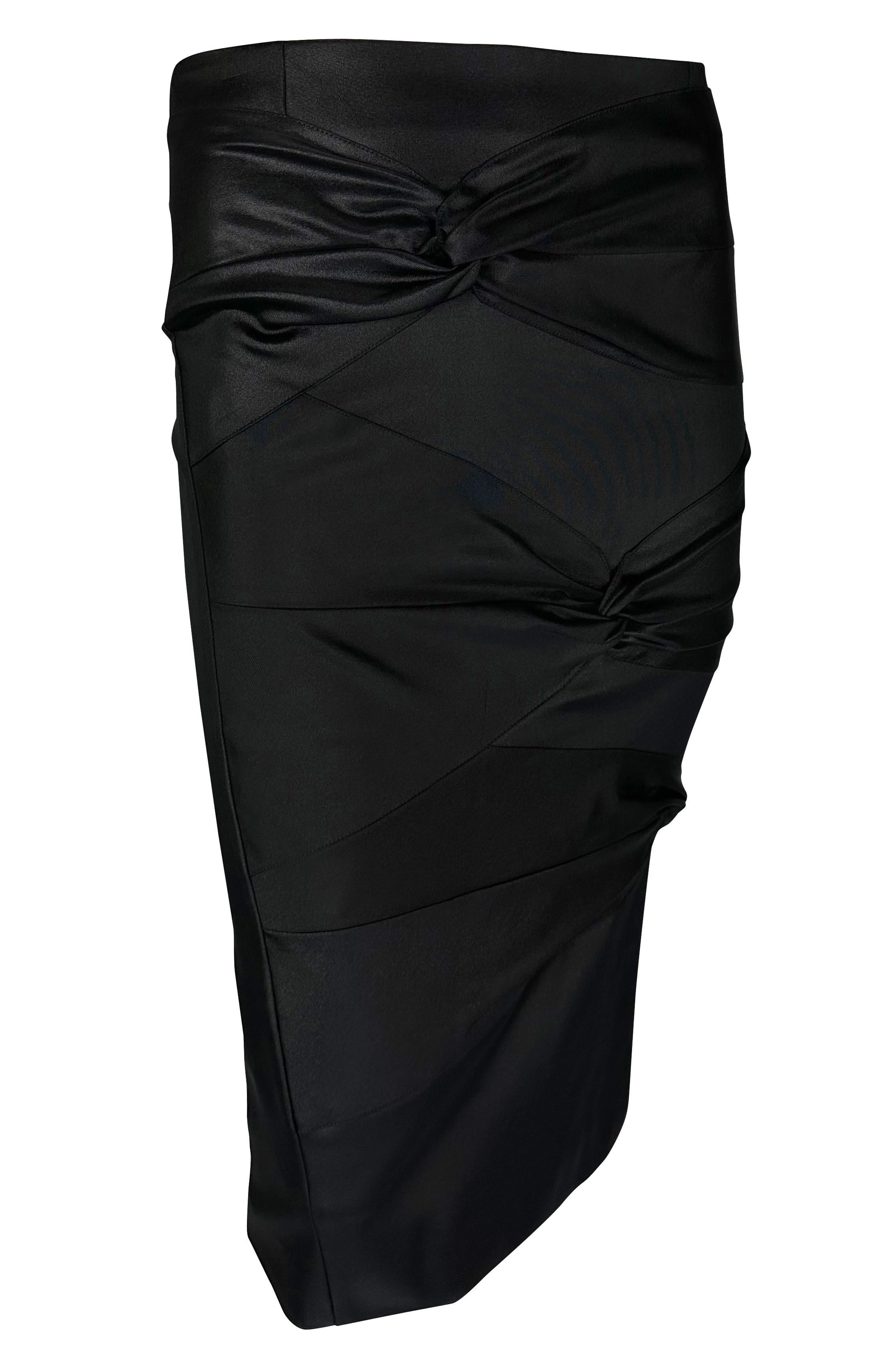 F/W 2003 Christian Dior by John Galliano Tie Accent Bodycon Stretch Skirt For Sale 3