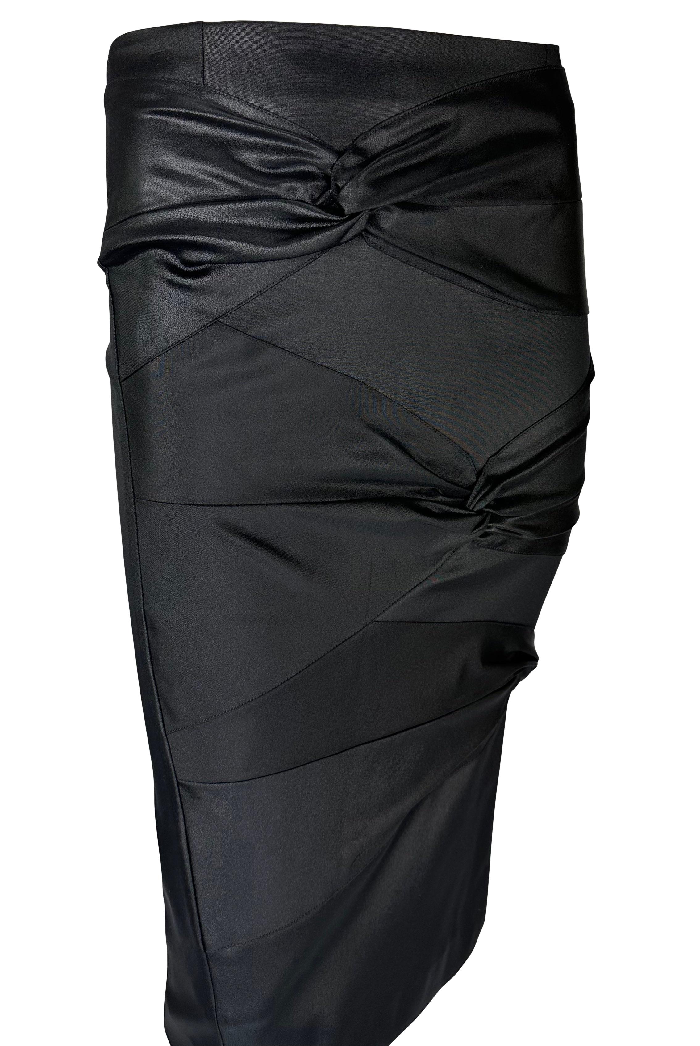 F/W 2003 Christian Dior by John Galliano Tie Accent Bodycon Stretch Skirt For Sale 3