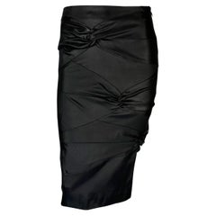 F/W 2003 Christian Dior by John Galliano Tie Accent Bodycon Stretch Skirt