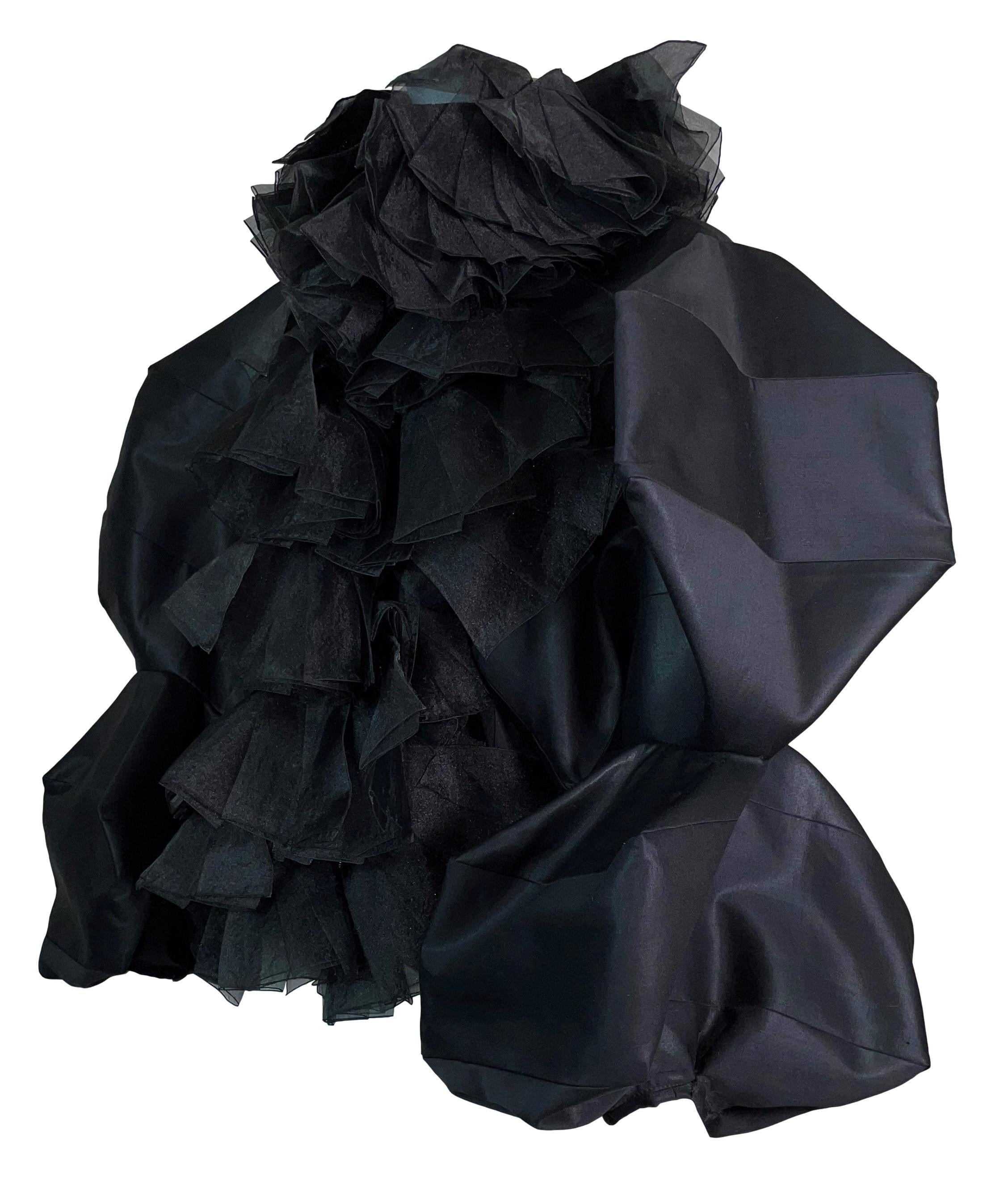 F/W 2003 Christian Dior John Galliano Runway Black Puffy Sleeve Classical Jacket In Good Condition In Yukon, OK