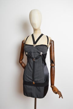 F/W 2003 D&G Bondage Micro Mini Suspender Corset Dress by DOLCE & GABBANA