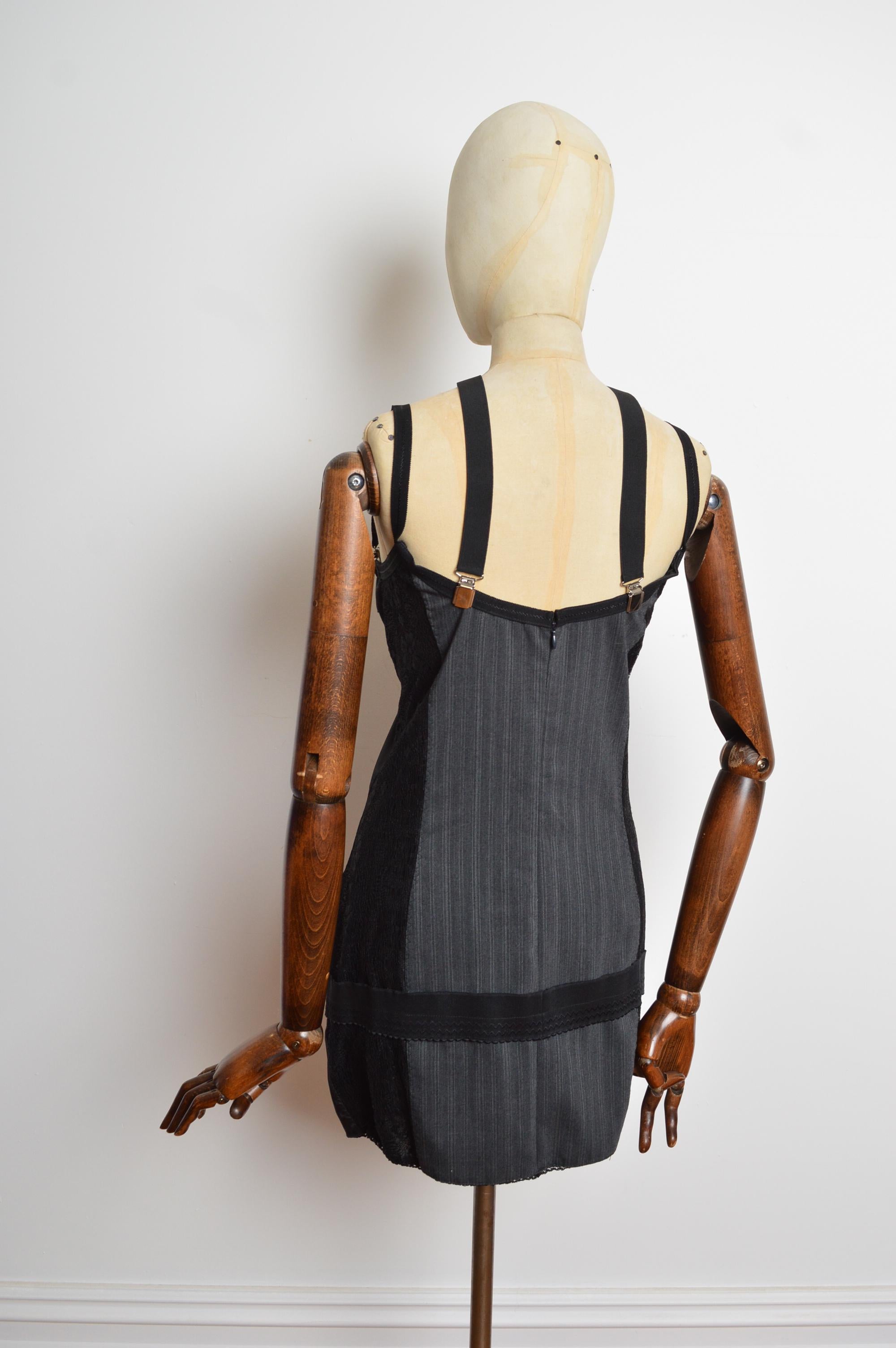 F/W 2003 D&G Bondage Micro Mini Suspender Corset Dress by DOLCE & GABBANA in vendita 1