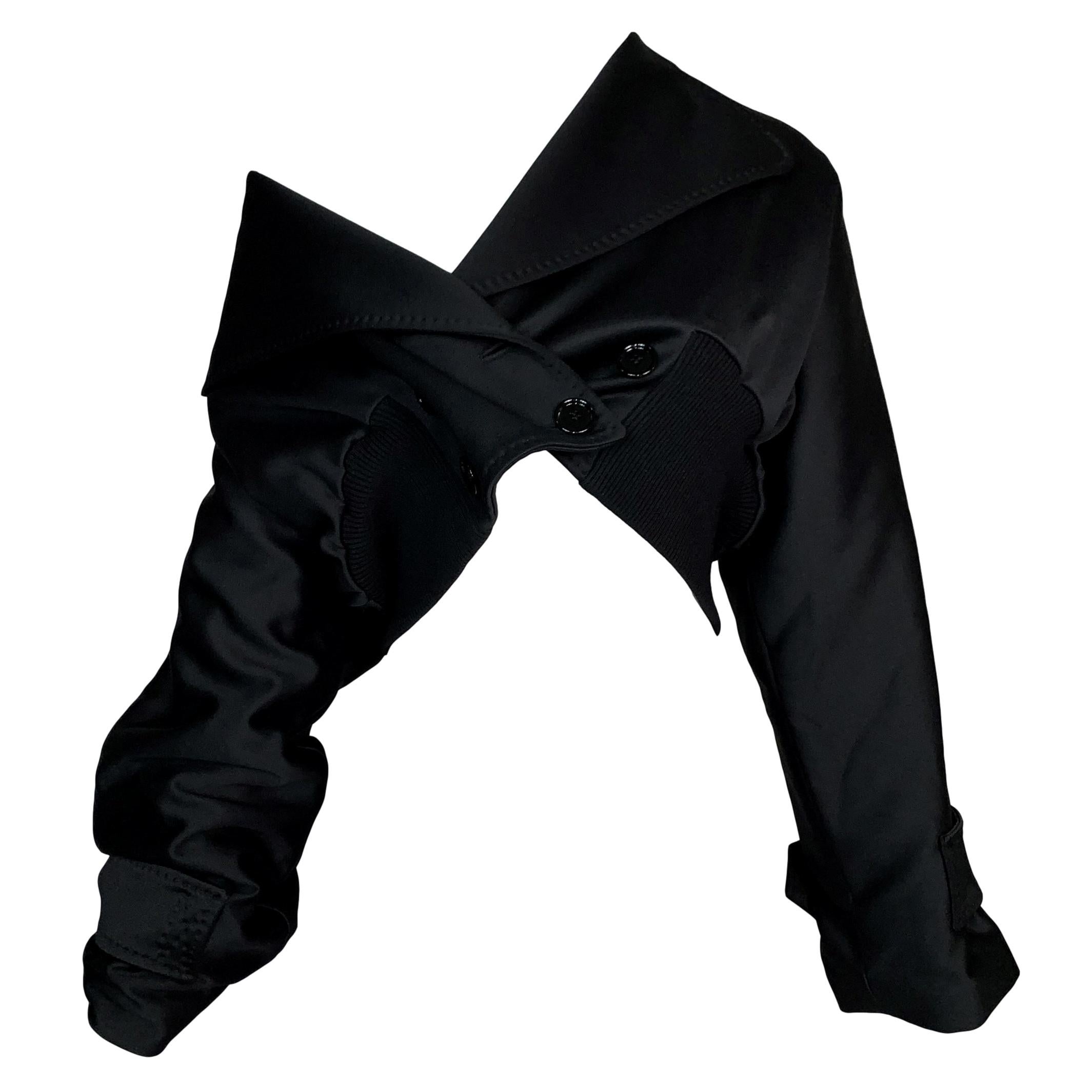 F/W 2003 Dolce & Gabbana Runway Black Baggy Cropped Jacket