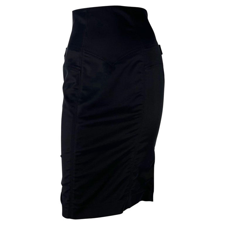F/W 2003 Gucci by Tom Ford Bodycon Ruched Double Logo Buckle 
