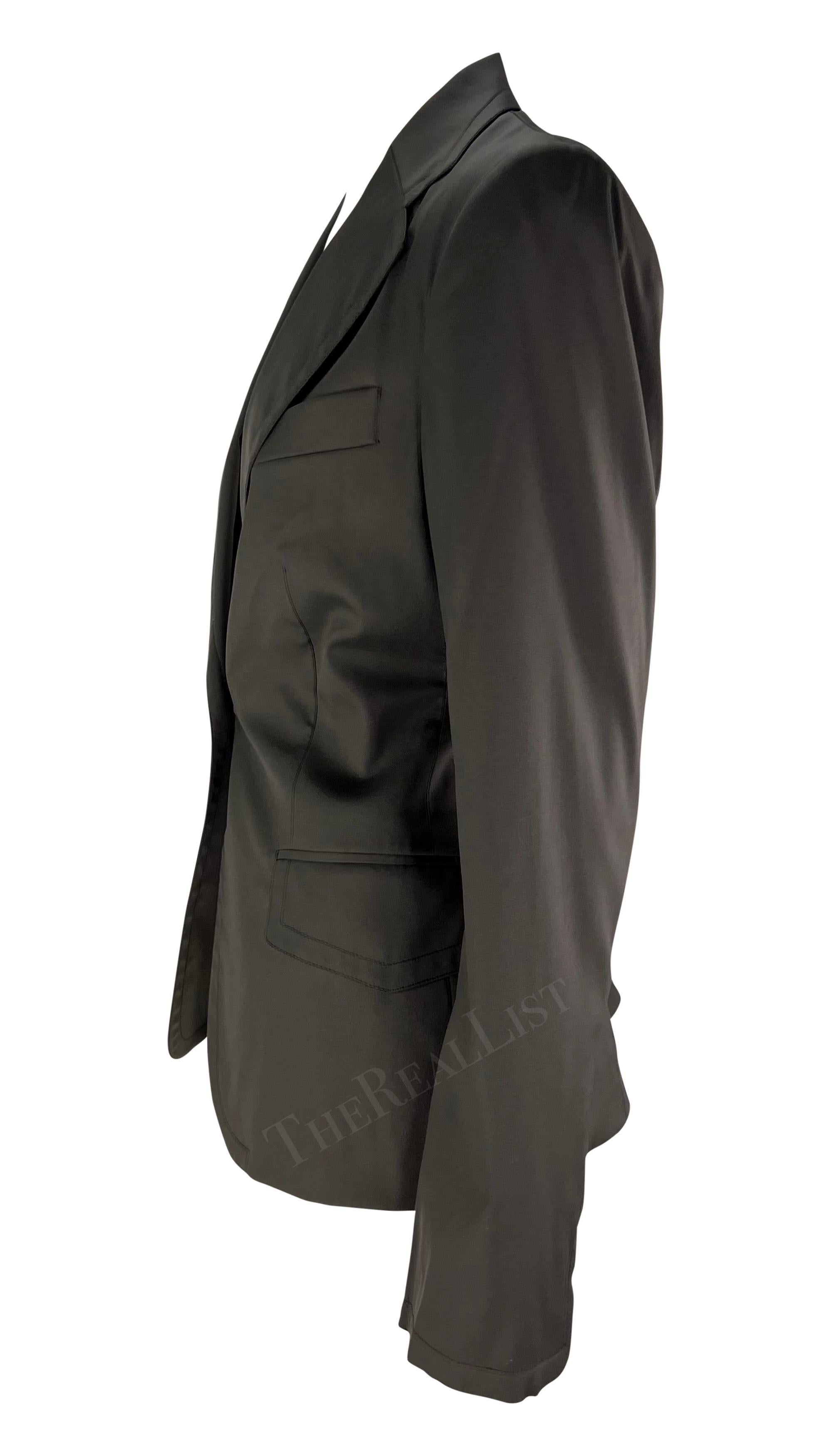 F/W 2003 Gucci by Tom Ford Blazer Verde Oscuro en Excelente estado para la venta en West Hollywood, CA