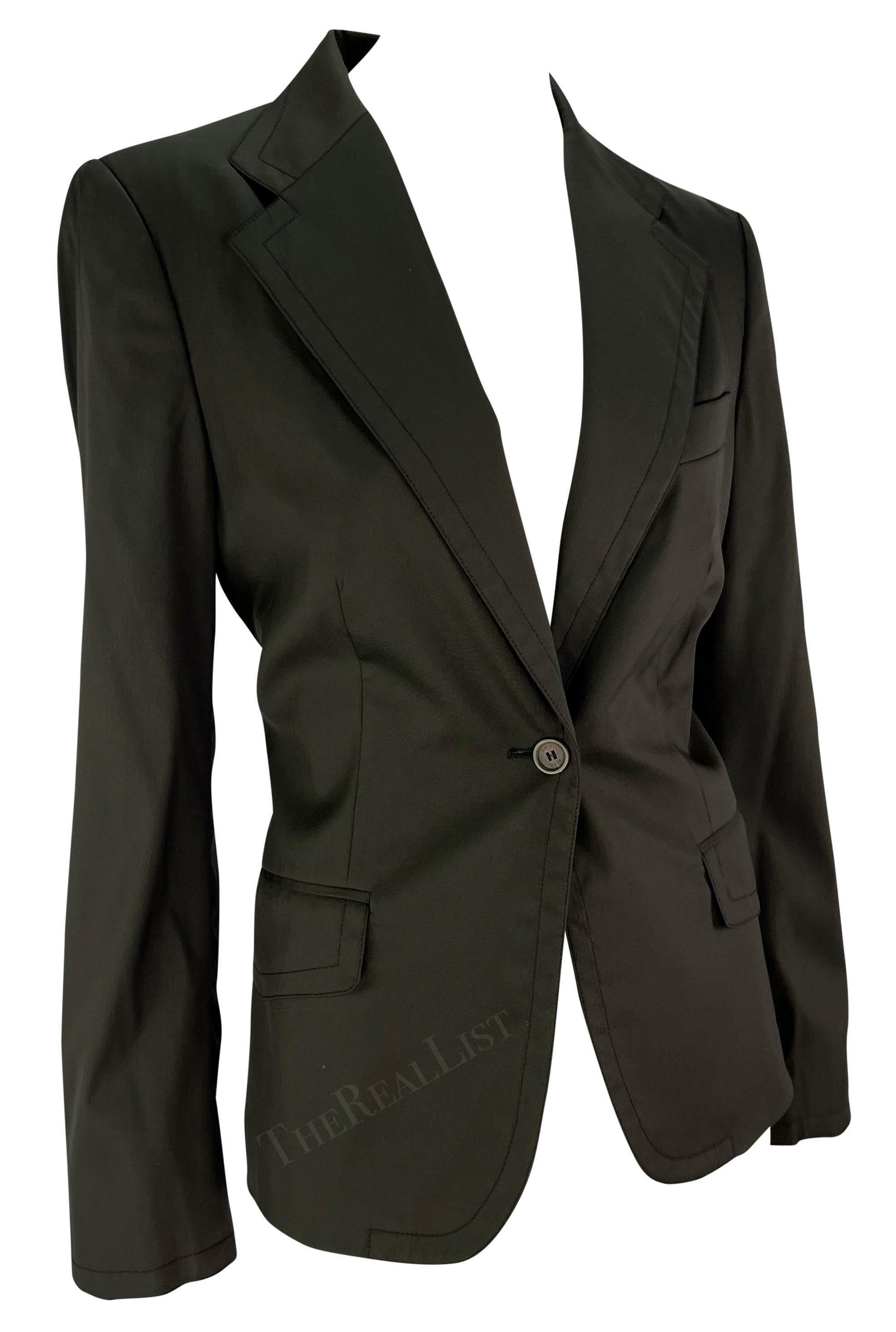F/W 2003 Gucci by Tom Ford Blazer Verde Oscuro en venta 1