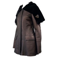 F/W 2003 Gucci by Tom Ford Shearling Leather Metallic Oversized Collar