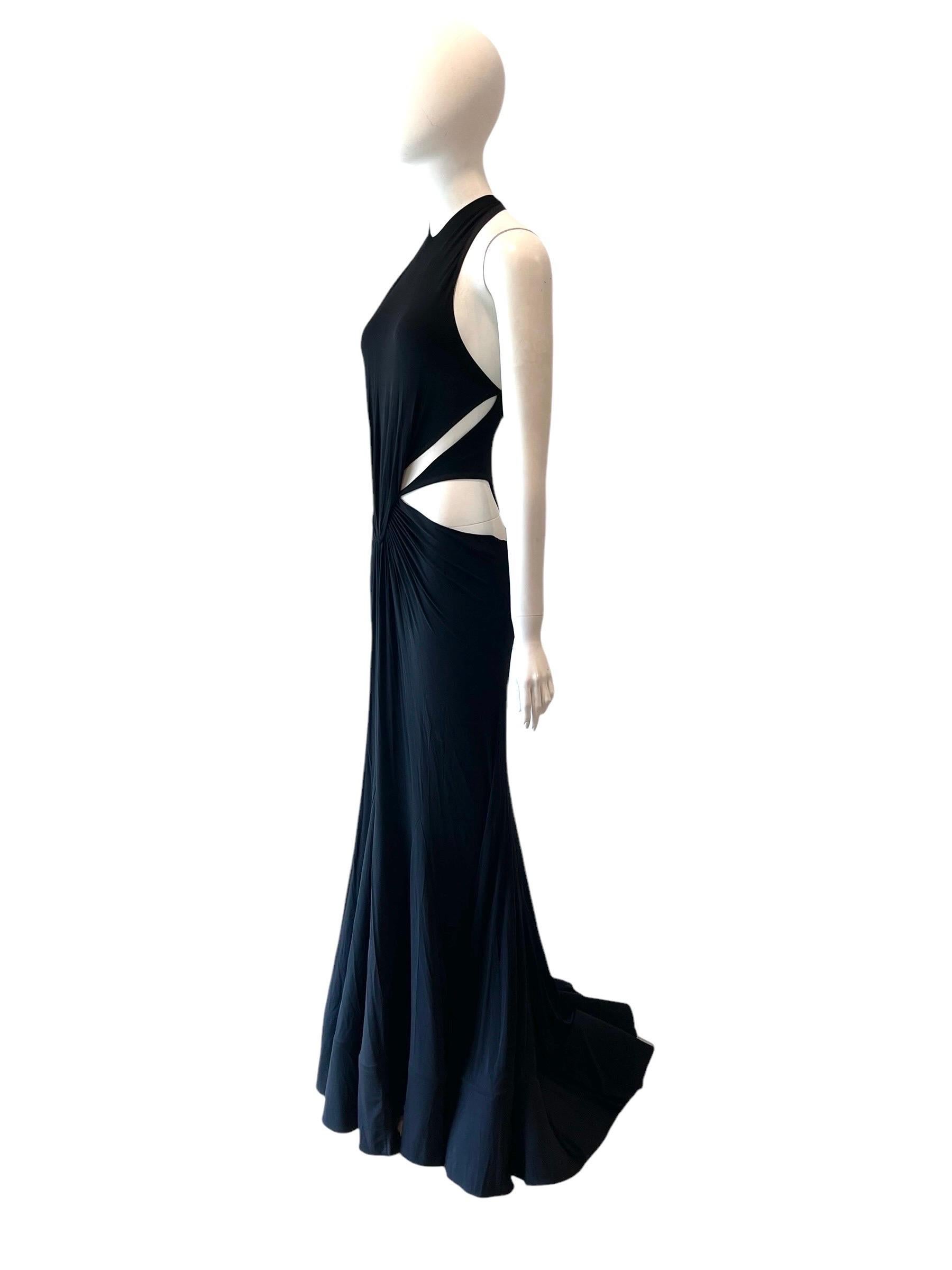 Black F/W 2003 Roberto Cavalli cut out gown For Sale