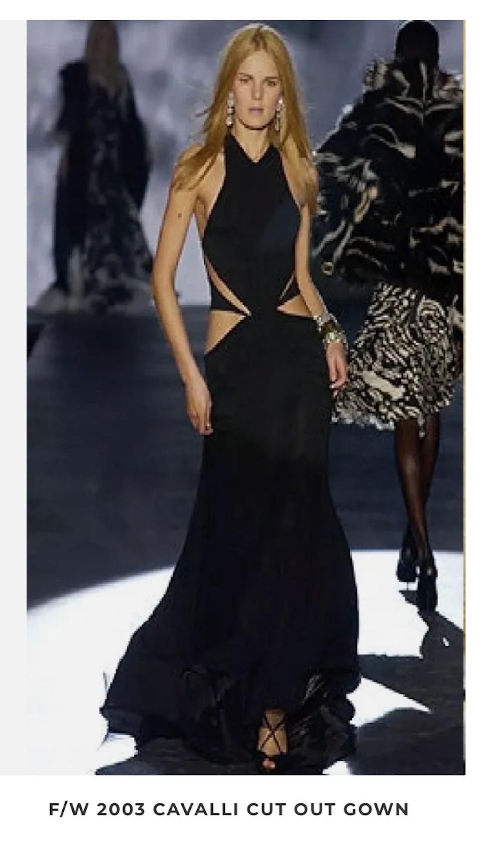 Women's F/W 2003 Roberto Cavalli cut out gown For Sale