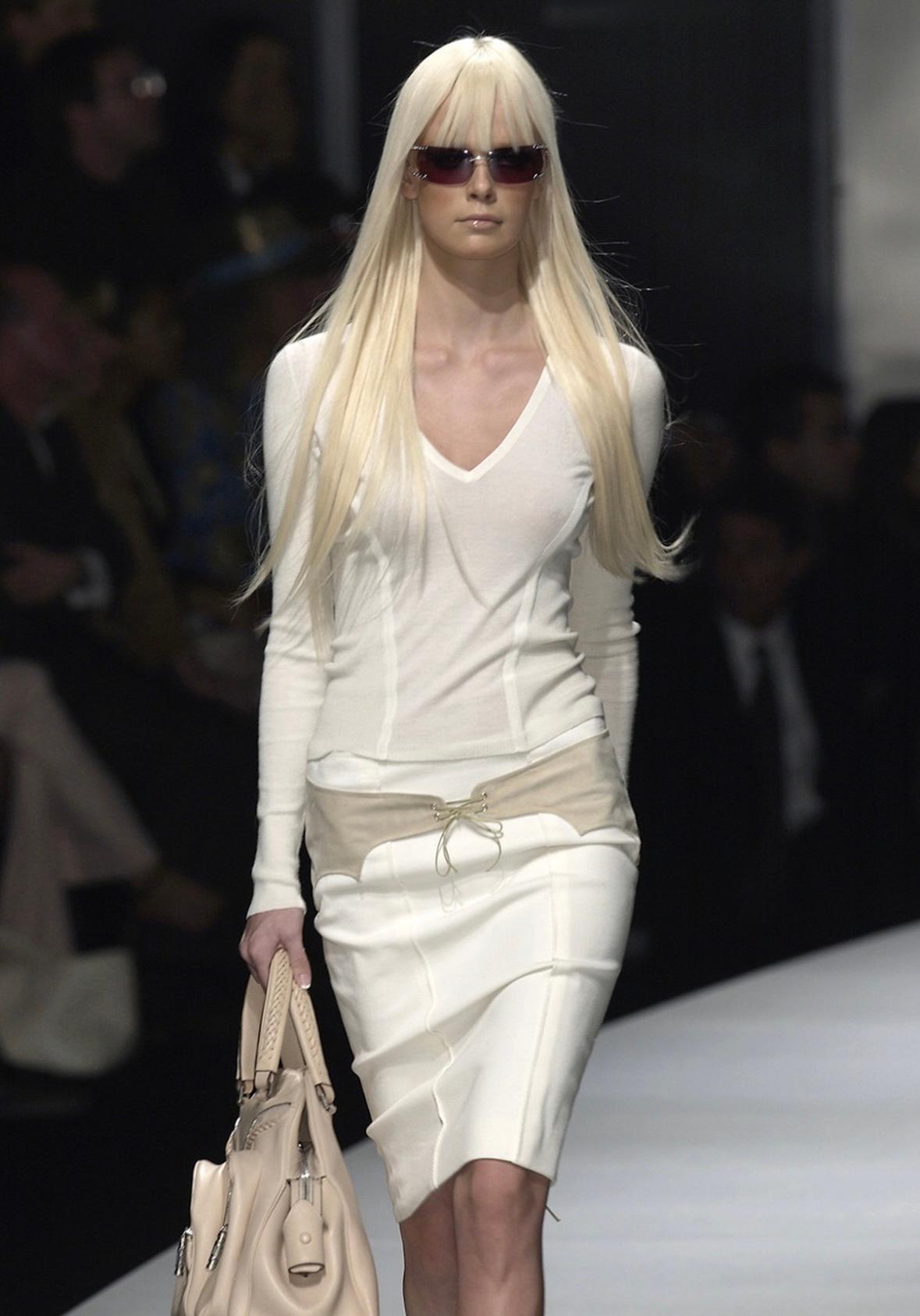 F/W 2003 Versace by Donatella Runway Pink Gold Rhinestone Rimless Sunglasses (lunettes de soleil sans monture) Excellent état - En vente à West Hollywood, CA