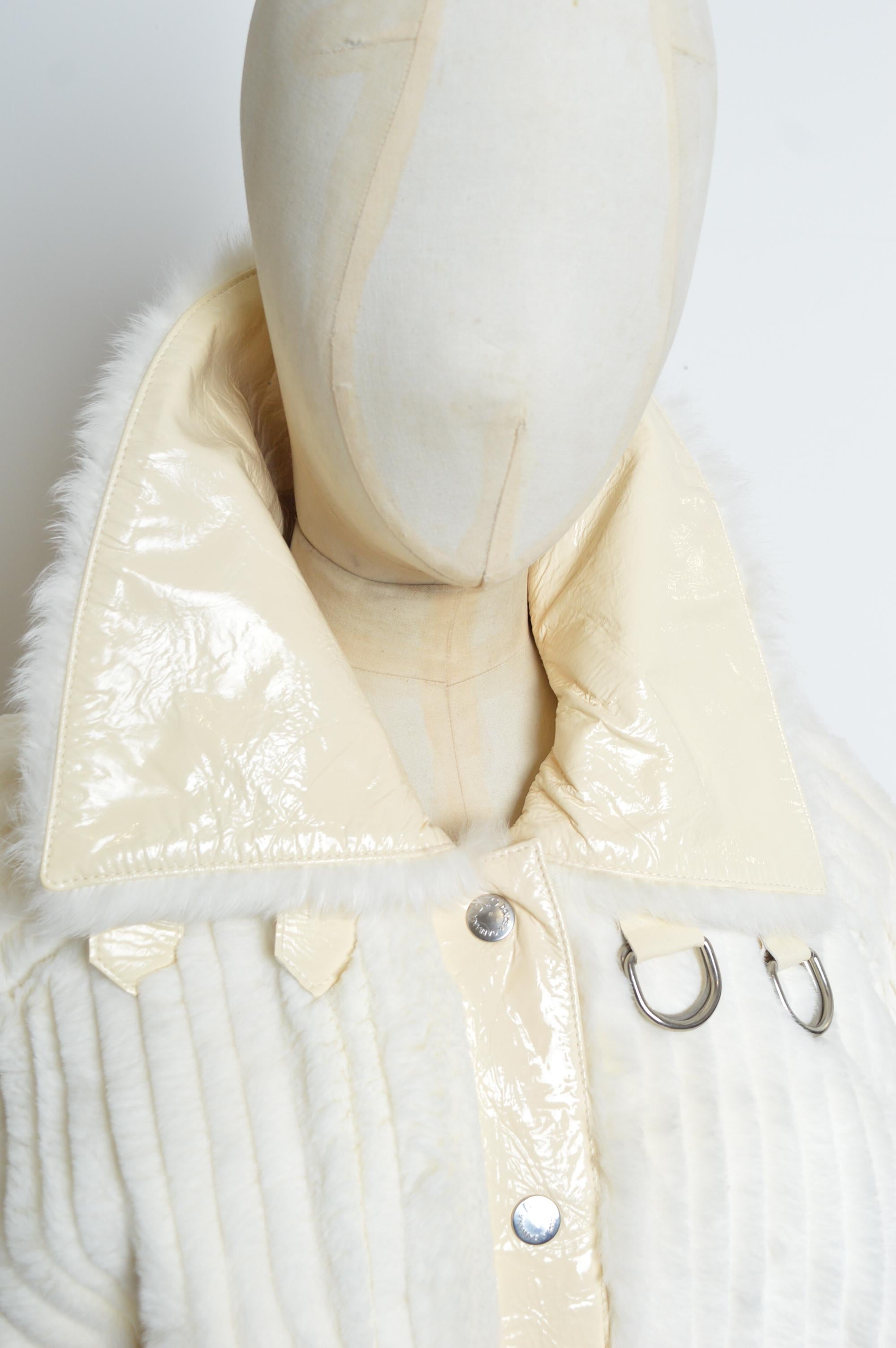 Bomber rasato DOLCE & GABBANA A/I 2003 - Cappotto in pelliccia Y2k Lapin in vendita 8