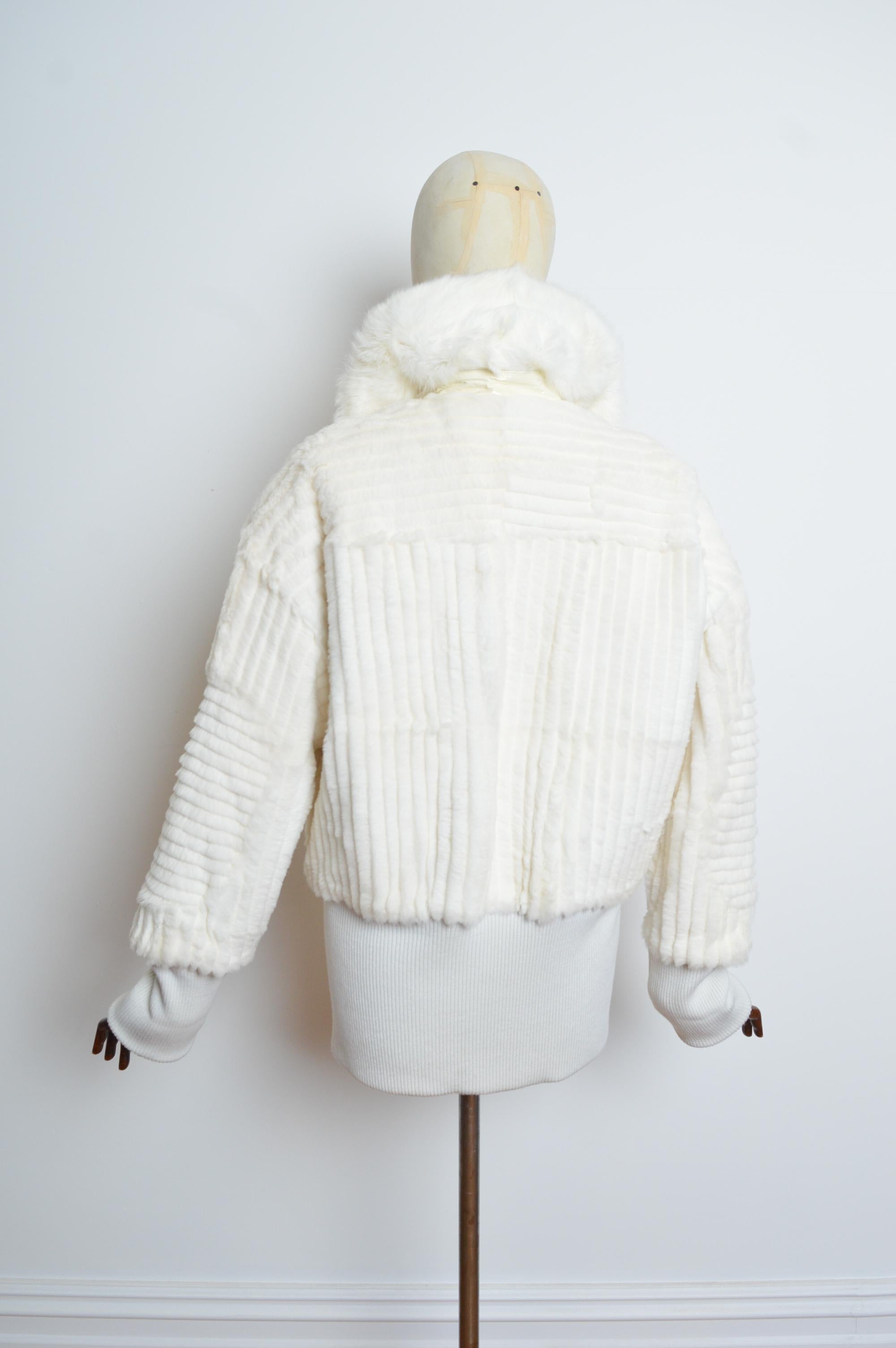 Bomber rasato DOLCE & GABBANA A/I 2003 - Cappotto in pelliccia Y2k Lapin in vendita 11