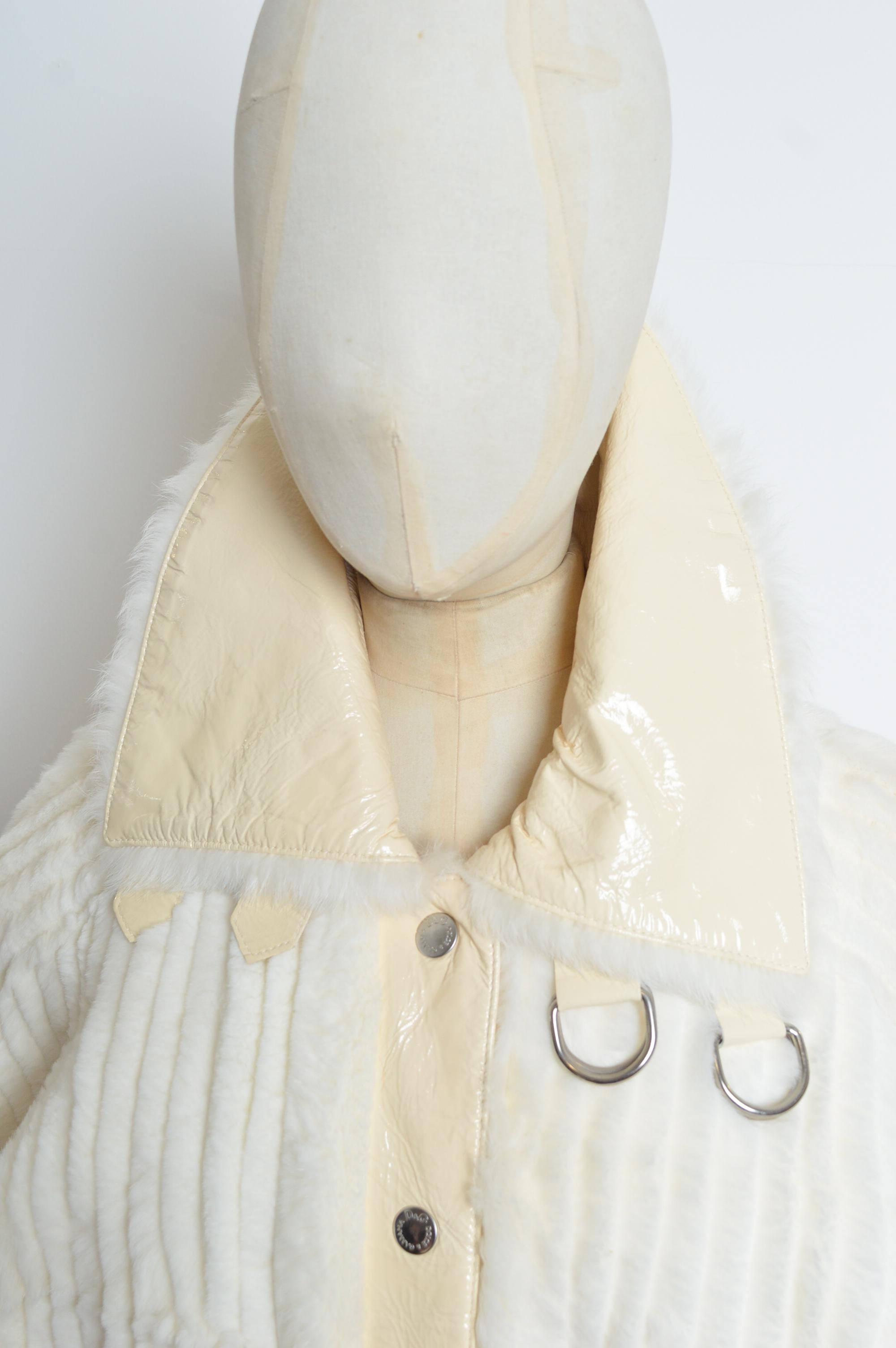 Bomber rasato DOLCE & GABBANA A/I 2003 - Cappotto in pelliccia Y2k Lapin In condizioni buone in vendita a Sheffield, GB