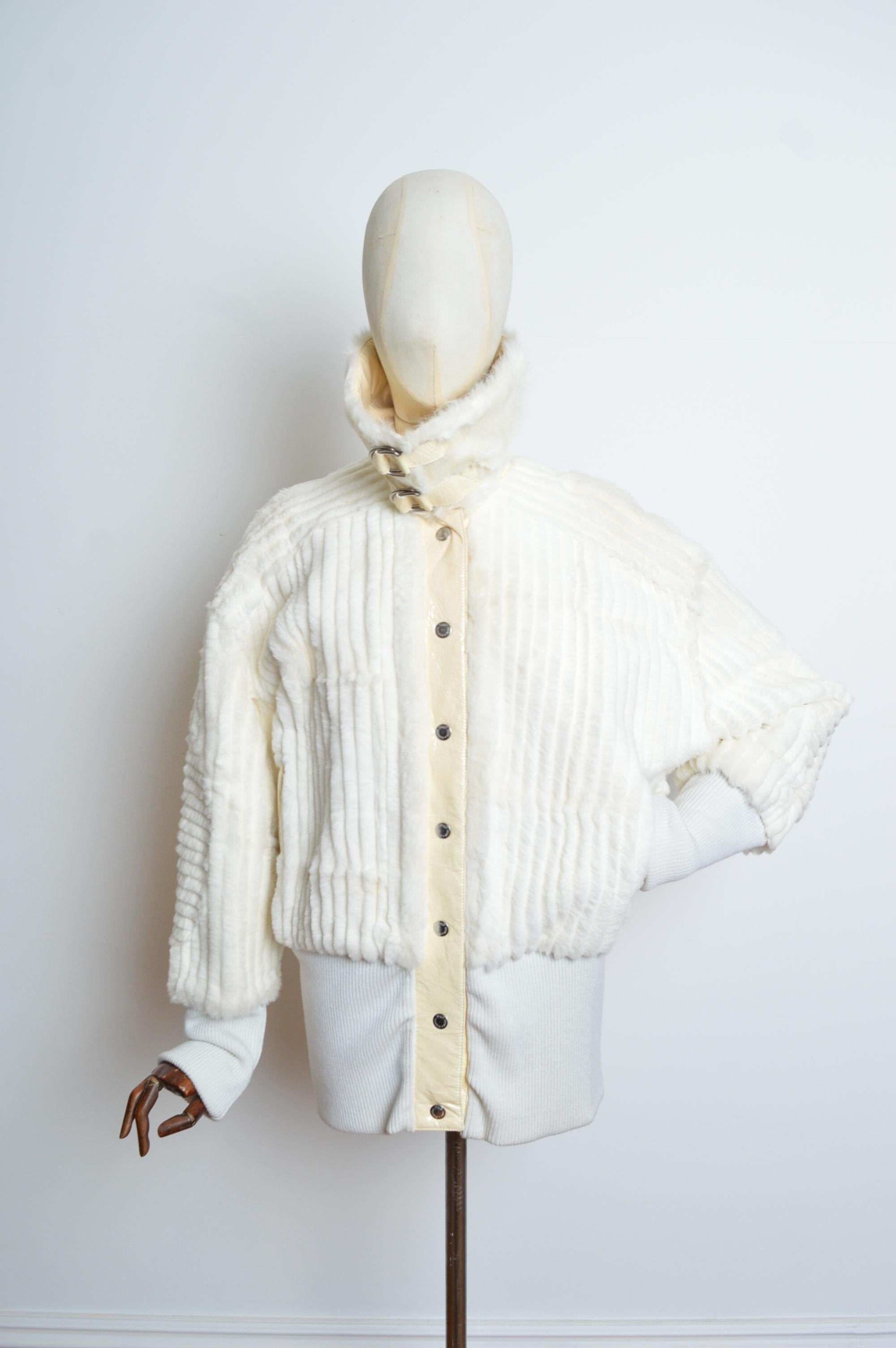 Bomber rasato DOLCE & GABBANA A/I 2003 - Cappotto in pelliccia Y2k Lapin in vendita 2