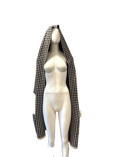 F/W 2003 Yohji Yamamoto houndstooth scarf with pockets