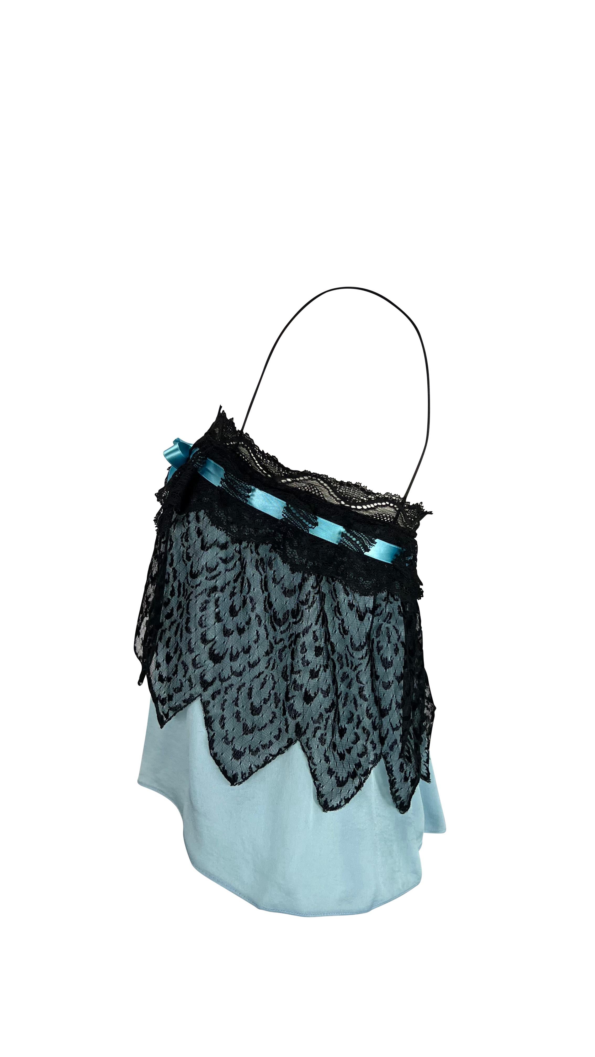 Women's F/W 2003 Yves Saint Laurent by Tom Ford Pale Blue Layered Tank Top For Sale