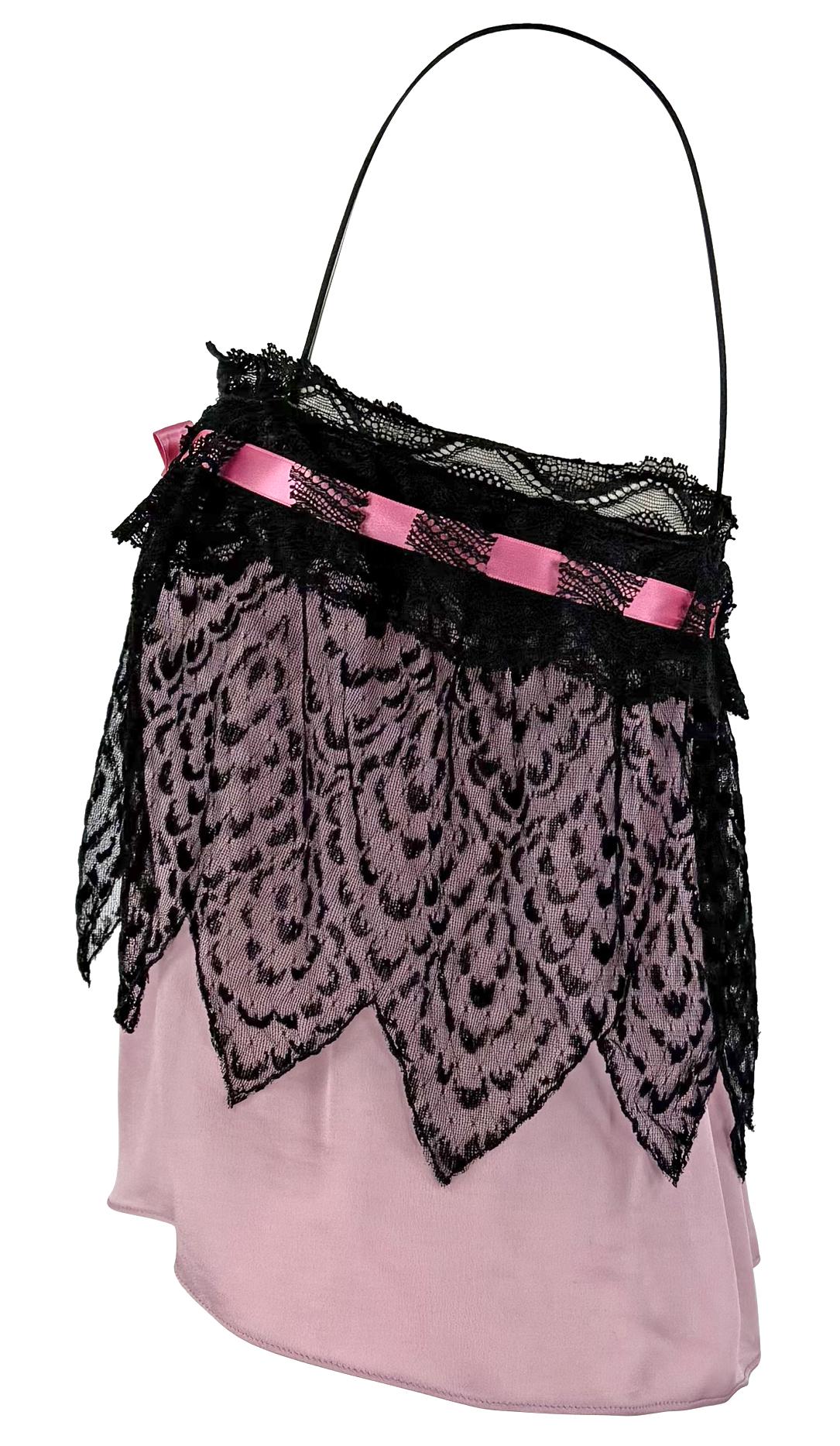 Women's F/W 2003 Yves Saint Laurent by Tom Ford Runway Babydoll Sheer Chiffon Pink Tank For Sale